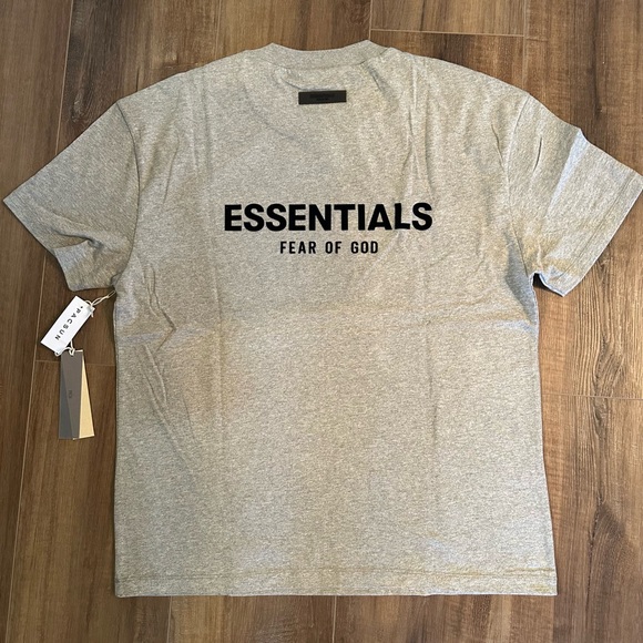 NIB Fear of God Essentials Tee Dark Oatmeal (SS22) - Size L - Picture 4 of 6